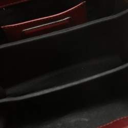 Pre Owned Bvlgari Burgundy Leather Small Serpenti Forever Top Handle Bag