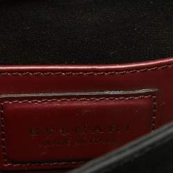 Pre Owned Bvlgari Burgundy Leather Small Serpenti Forever Top Handle Bag