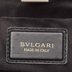 Bvlgari Black Satin Mini Isabella Rossellini Top Handle Bag