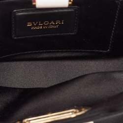 Bvlgari Black Satin Mini Isabella Rossellini Top Handle Bag
