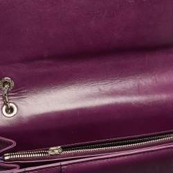 Bvlgari Purple Leather Large Serpenti Forever Shoulder Bag