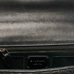 مملوكة مسبقًا Bvlgari Black Diamond Blast Leather Serpenti Forever Shoulder Bag