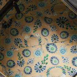 Pre Owned Bvlgari Black Leather Casa Fondata Embossed Satchel