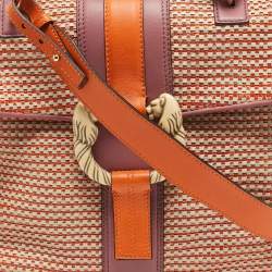 Pre Owned حقيبة كتف بلغاري ليوني جلد مزخرف بني