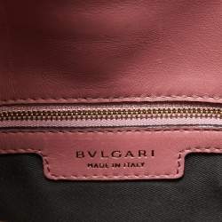 Pre Owned حقيبة كتف بلغاري ليوني جلد مزخرف بني