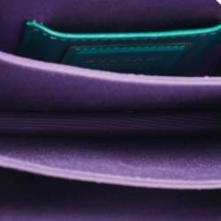 Pre Owned Bvlgari Green Leather Small Serpenti Forever Top Handle Bag