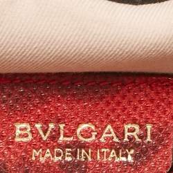 Bvlgari Red/Black Karung Leather Serpenti Forever Crossbody Bag