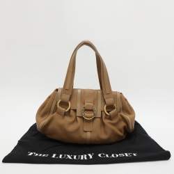 Bvlgari Beige Leather Chandra Shoulder Bag
