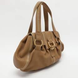 Bvlgari Beige Leather Chandra Shoulder Bag