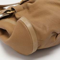 Bvlgari Beige Leather Chandra Shoulder Bag
