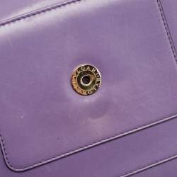 مملوكة مسبقًا Bvlgari Purple Leather Medium Serpenti Forever Flap Shoulder Bag