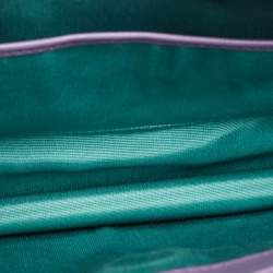 مملوكة مسبقًا Bvlgari Purple Leather Medium Serpenti Forever Flap Shoulder Bag