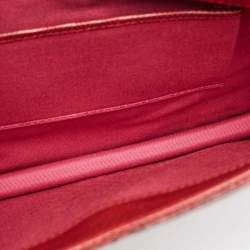 Bvlgari Red Karung Leather Medium Serpenti Forever Shoulder Bag