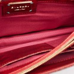 Bvlgari Red Karung Leather Medium Serpenti Forever Shoulder Bag