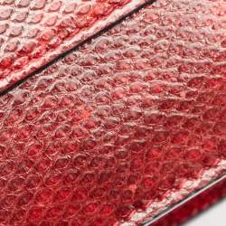 Bvlgari Red Karung Leather Medium Serpenti Forever Shoulder Bag