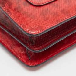 Bvlgari Red Karung Leather Medium Serpenti Forever Shoulder Bag