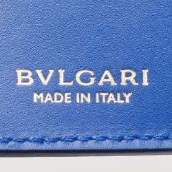 Pre Owned Bvlgari Red Leather Serpenti Forever Bifold Card Case
