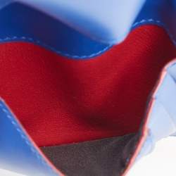 Pre Owned Bvlgari Red Leather Serpenti Forever Bifold Card Case