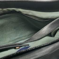 Pre Owned Bvlgari Black Patent Leather Chandra Flap Crossbody Bag