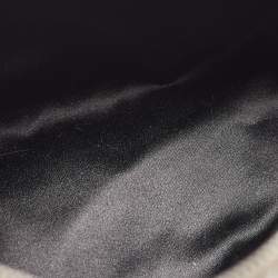 Pre Owned Bvlgari Black Macadam Denim and Leather Cylinder Bag