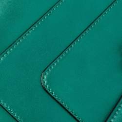 Pre Owned Bvlgari Green Leather Large Serpenti Forever Shoulder Bag