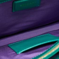 Pre Owned Bvlgari Green Leather Large Serpenti Forever Shoulder Bag