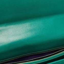 Pre Owned Bvlgari Green Leather Large Serpenti Forever Shoulder Bag