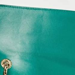 Pre Owned Bvlgari Green Leather Large Serpenti Forever Shoulder Bag