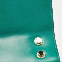 Pre Owned Bvlgari Green Leather Large Serpenti Forever Shoulder Bag