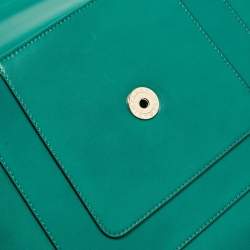 Pre Owned Bvlgari Green Leather Large Serpenti Forever Shoulder Bag