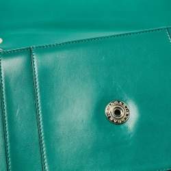 Pre Owned Bvlgari Green Leather Large Serpenti Forever Shoulder Bag