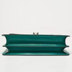 Pre Owned Bvlgari Green Leather Large Serpenti Forever Shoulder Bag