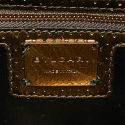 Bvlgari Olive Green Python Medium Serpenti Forever Shoulder Bag