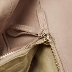 Pre Owned Bvlgari Beige Leather Ruched Hobo