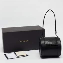 Pre Owned Bvlgari Black Leather B.Zero1 Barrel Bag
