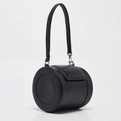 Pre Owned Bvlgari Black Leather B.Zero1 Barrel Bag