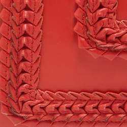 Bvlgari Red Leather Plisse Serpenti Forever Shoulder Bag