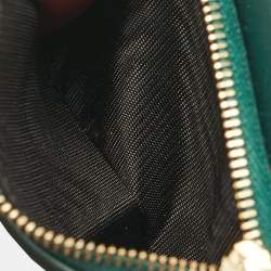Bvlgari Green Leather Serpenti Forever Compact Wallet