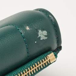 Bvlgari Green Leather Serpenti Forever Compact Wallet
