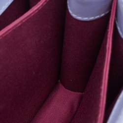 Pre Owned Bvlgari Light Blue Leather Small Serpenti Forever Top Handle Bag