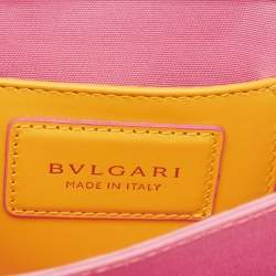 Bvlgari Yellow Leather Small Serpenti Forever Top Handle Bag