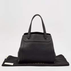 Pre Owned Bvlgari Black Leather Tote
