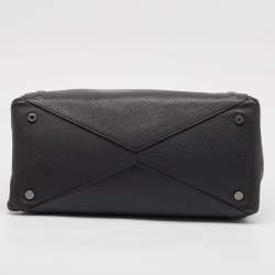 Pre Owned Bvlgari Black Leather Tote