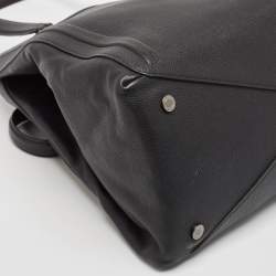 Pre Owned Bvlgari Black Leather Tote