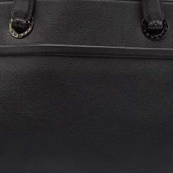 Pre Owned Bvlgari Black Leather Tote