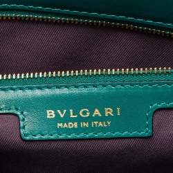 Bvlgari Green Leather Medium Serpenti Forever Shoulder Bag