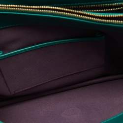 Bvlgari Green Leather Medium Serpenti Forever Shoulder Bag
