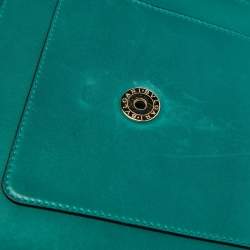 Bvlgari Green Leather Medium Serpenti Forever Shoulder Bag