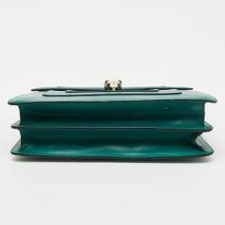 Bvlgari Green Leather Medium Serpenti Forever Shoulder Bag