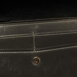Pre Owned Bvlgari Silver Patent Leather Serpenti Forever Continental Wallet